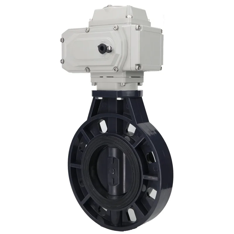 

Electric PVC Wafer Butterfly Valve DN50-250 Corrosion-Resistant Plastic Control Valve