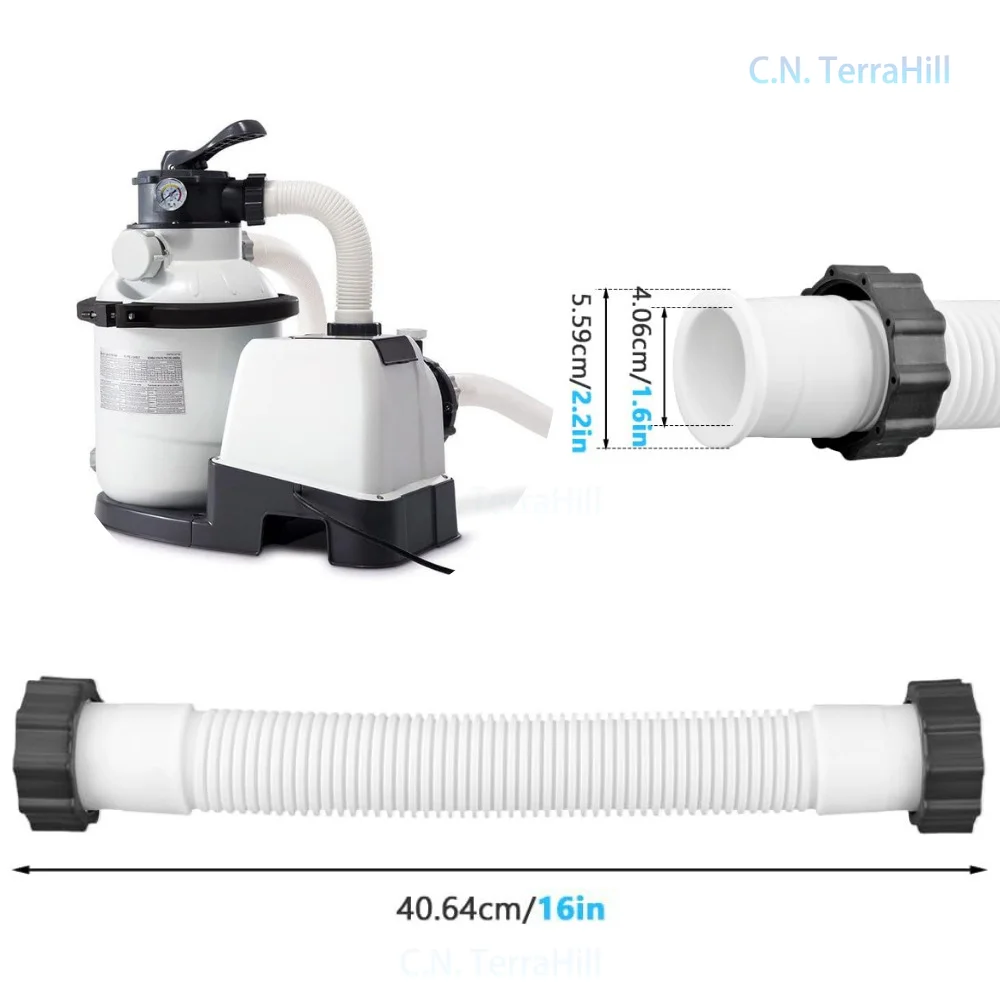 Pool Hose 1.5 Inch Diameter 11535 Compatible with Intex Filter Pump Connection Hose 40CM