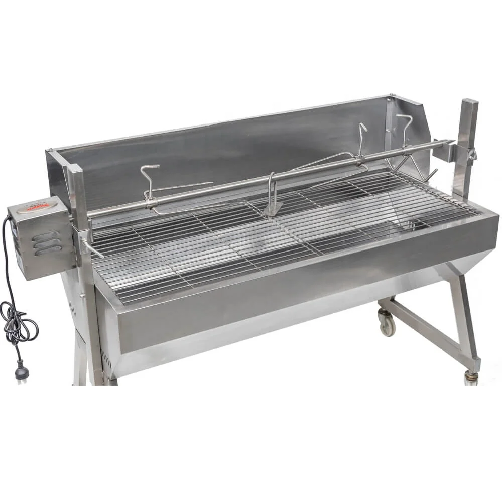 1200mm Stainless Steel Charcoal BBQ Grill Spartan Pig Spit Roaster