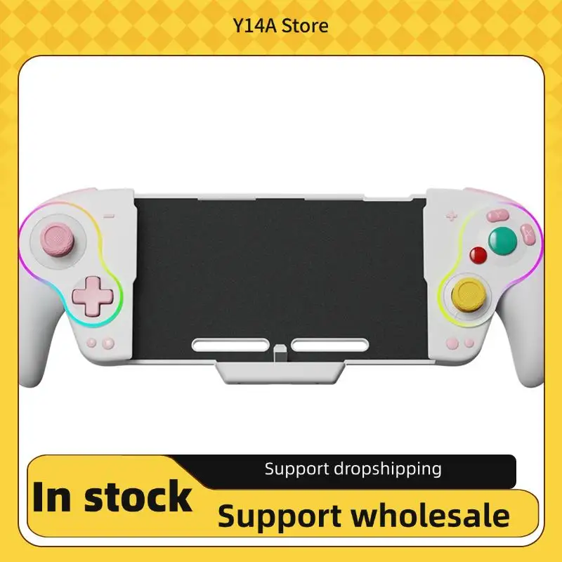 

Y14A KS63 RGB Wireless Controller Gamepad For Switch & Switch OLED, Retro Gamecube Turbo Gaming Pad With Back Button