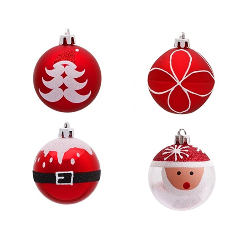 Décor de festival de Noël pour sapin de Noël, père Noël, 2.36 po, 9 pièces