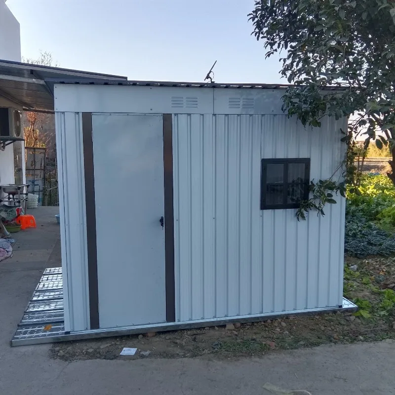 Outdoor Storage Shed with Side Door for Storing Odds and Ends Easy To Assemble A Practical Space Suitable for Gardens and Patios