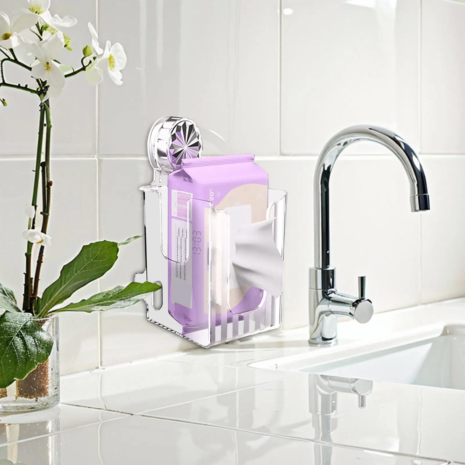 

Держатель для салфеток для ванной комнаты, держатель для туалетных салфеток, противоскользящий многоразовый всасывающий диспенсер для бумажных полотенец для общежития, стол для макияжа, смена ребенка