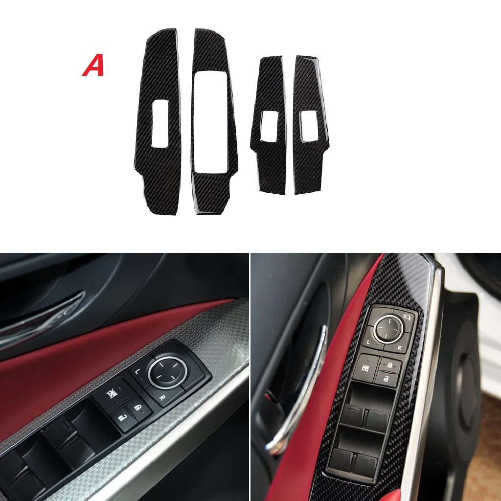 

Carbon Fiber Car Interior Accessories Windows Control Panel Panel Trim Decorate Stickers For LEXUS IS250 300H 2013-2019