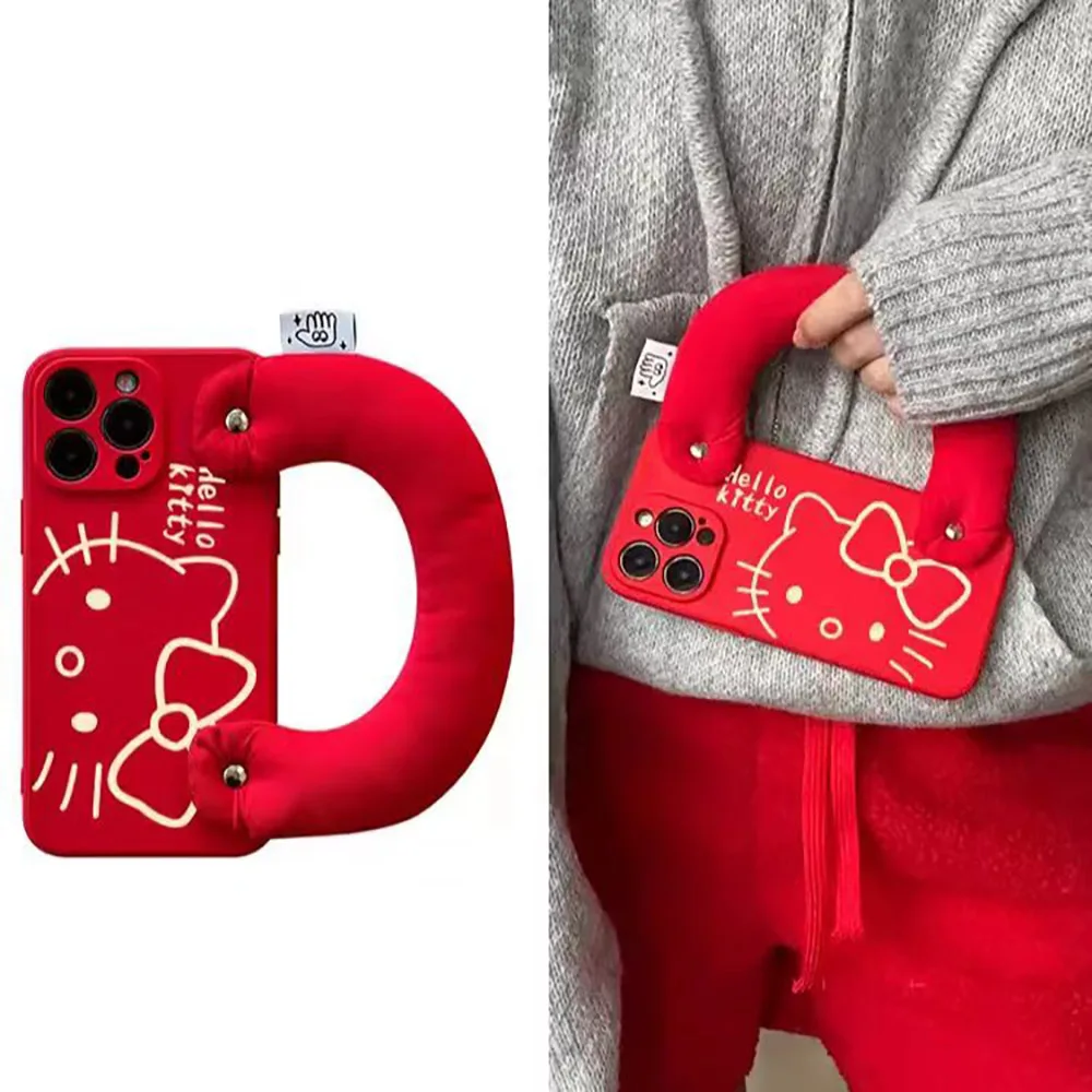 

MISION Cartoon iPhone 15 Mobile Phone Shell Hello Kitty 12 13 14 Pro Max Anime Mobile Phone Protective Case Toys Halloween Gifts