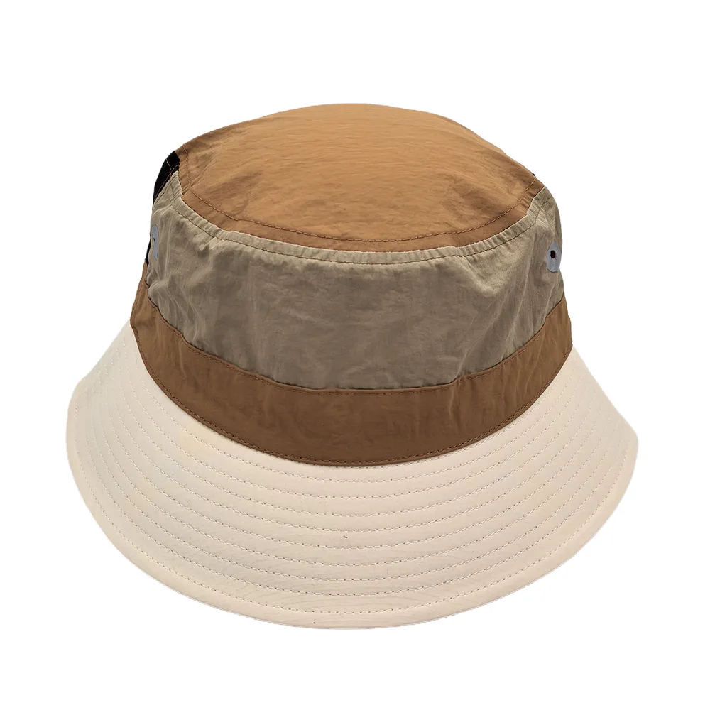 Splicing Quick Drying Lightweight Spring/Summer Fisherman Hat Windproof Adjustable Foldable Outdoor Outgoing Bowl Hat Men's