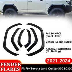 Car Accessories Mudguard Fender Flares Kit for Toyota Land Cruiser 300 Series LC300 2021-2024 Mudflap Wheel Arch Extensions