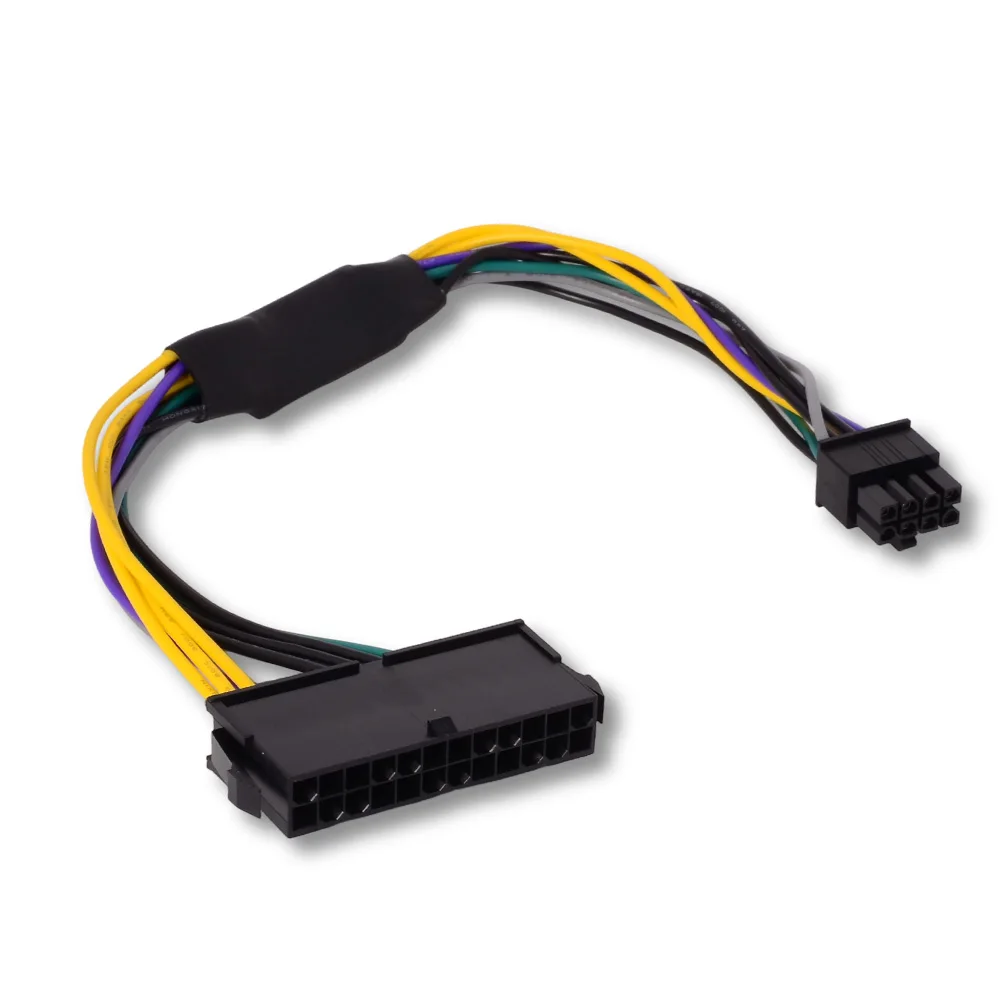 30CM ATX 24Pin To 8Pin Power Cable 30CM 18AWG Tinned Copper Converter Wire for Dell Optiplex 3020 7020 9020 T1700 H61 1000W