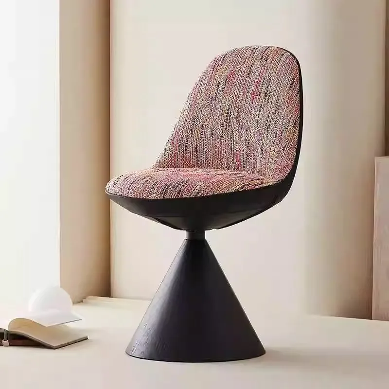 Minimalist backrest dining chair rotatable makeup stool bedroom study desk rotating stool
