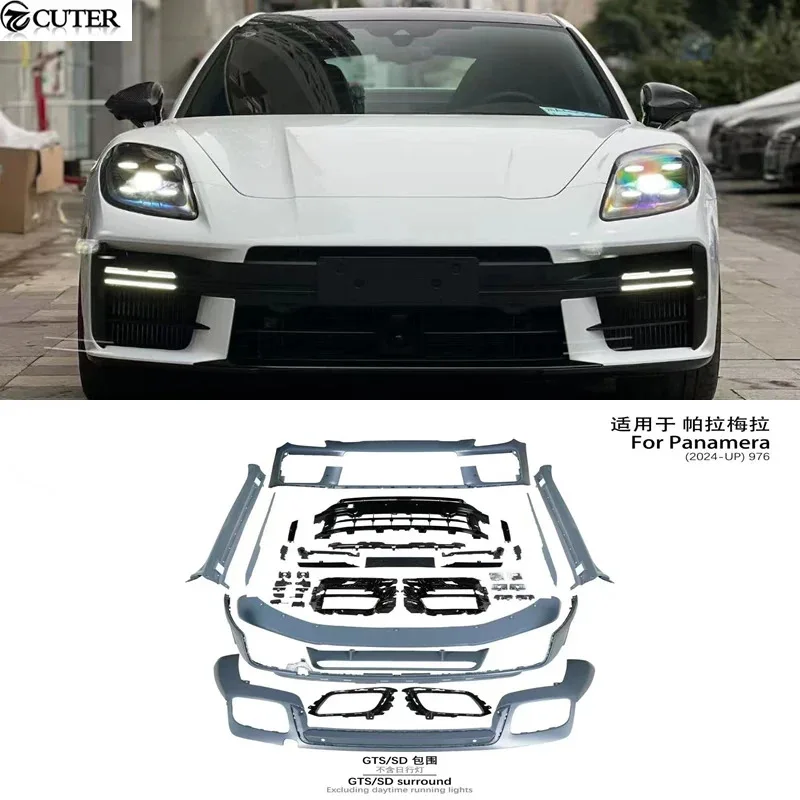 

976 Sport Design Style PP Front Bumper Rear Bumper Side Skirts for Panamera 976 Car Body Kit 2025