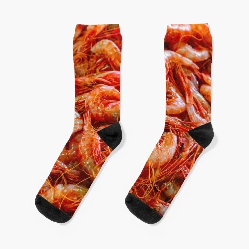 

Prawns or Shrimps that is the question Socks cartoon retro man designer brand Socks For Girls Men's