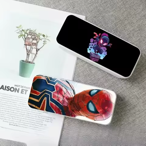 Marvel Spiderman glasses case double-sided large-capacity anime personality sunglasses stationery pen storage box holiday gift