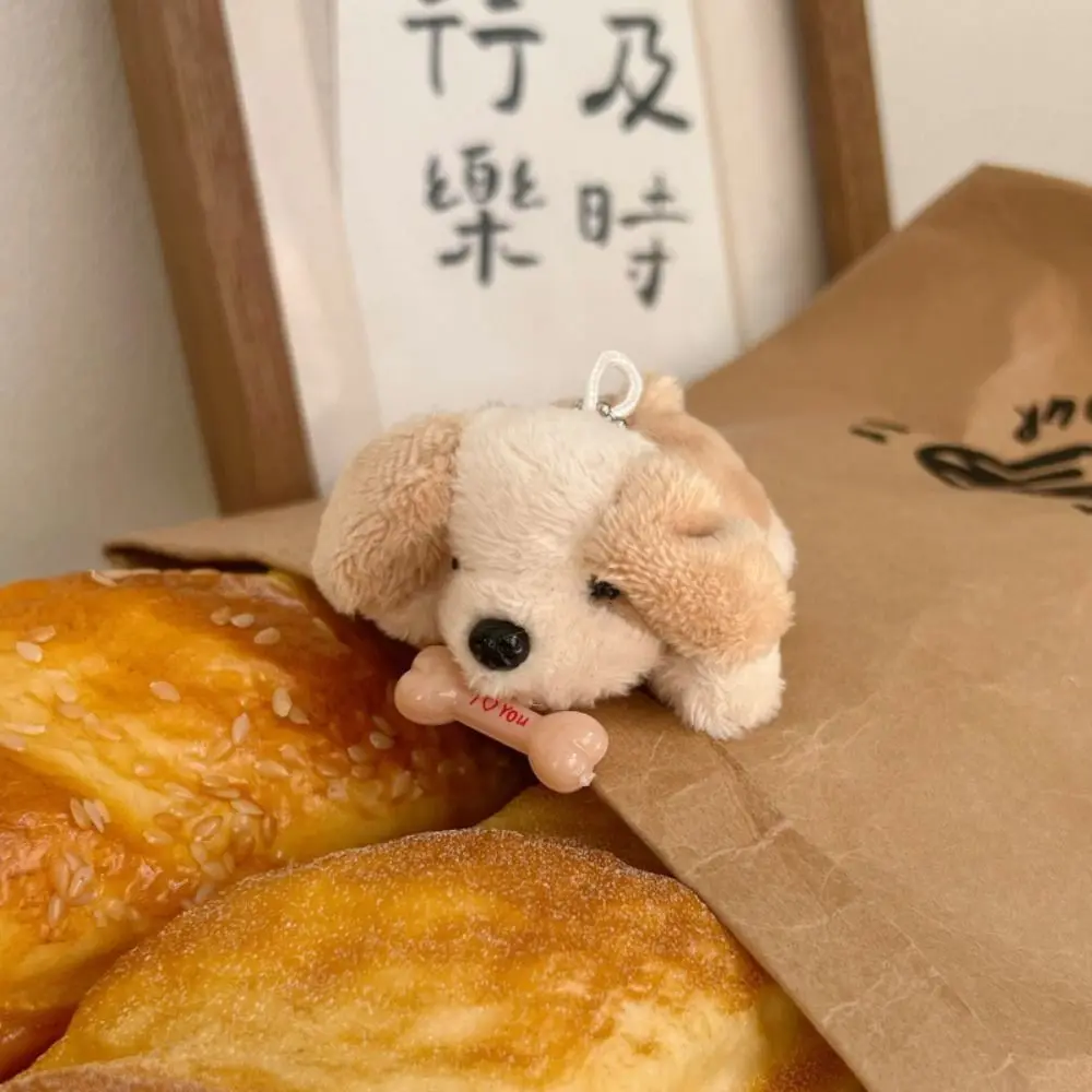Breloczek Pluszak Kość Szczeniak Pies Lalka Śliczny Kawaii Pluszowy Szczeniak Brelok Zabawny Modny Zawieszka do Samochodu Zawieszka do Plecaka