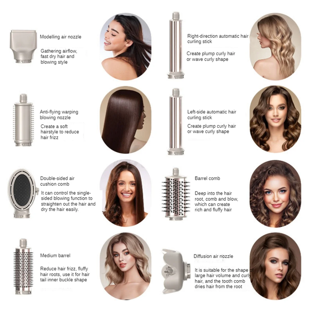 Secador de cabelo dobrável, íon negativo, conjunto de pente de ar quente para casa, salão de beleza, ferramenta modelador de cabelo profissional, plugue ue, a