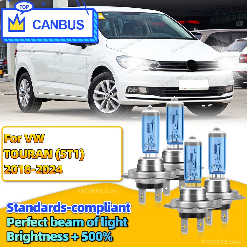 

2/4 шт. галогенные лампы для фар 100 Вт, сверхъяркие, с Canbus, подходят для VW TOURAN 5T1 2018 2019 2020 2021 2022 2023 2024