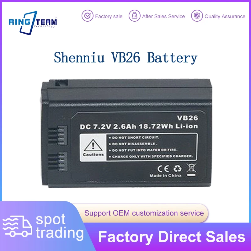 

High-Capacity 2600mAh VB26 Battery - Rechargeable for V1 V860III V850III Speedlite Flashguns
