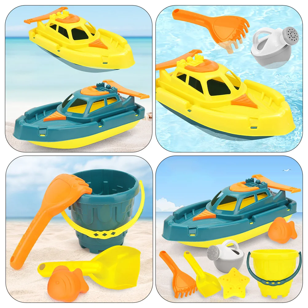 1 Set Beach Playthings Yacht Sand Toys Summer Kids Seaside Toys Random Color beach playing set children beach toy