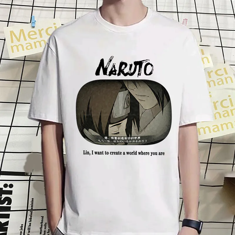 Naruto Surrounding Short Sleeve Animation Anime Summer T-shirt Round Neck Printing Loose Top
