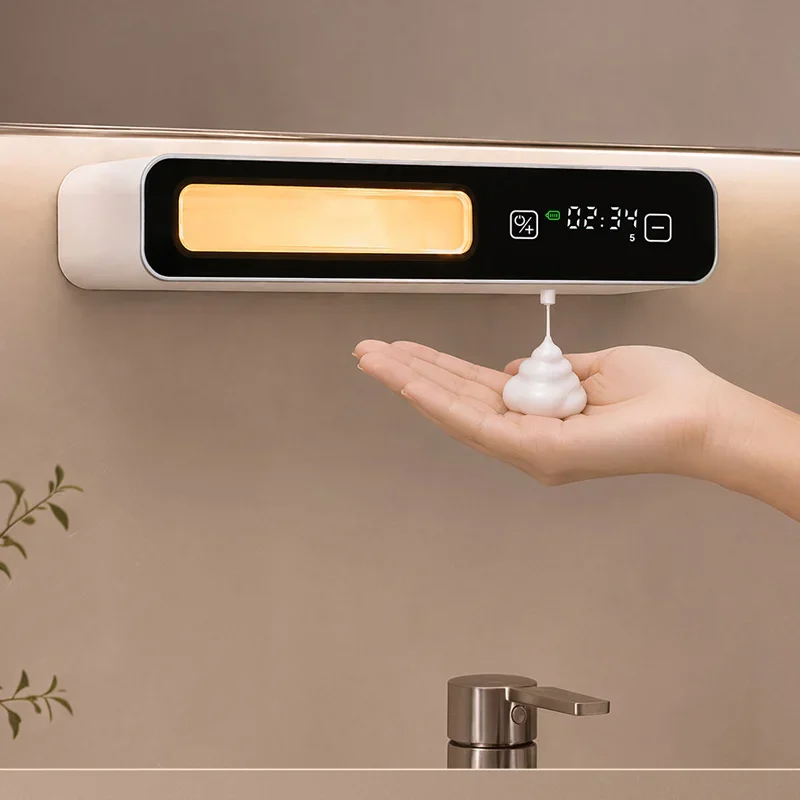 500ml soap dispenser   Automatic induction hand sanitizer household wall mounted intelligent electric foaming gel dispenser