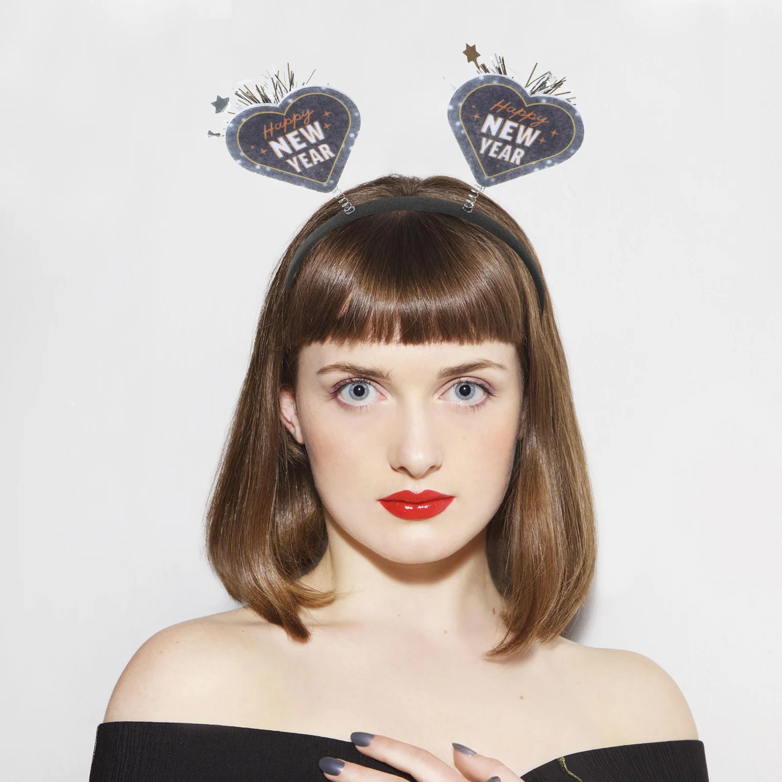 

New Year Hairband 2024 Happy Party Headpiece Themed Hair Clip Festival Hair Hoops Holiday Accessories for New Year