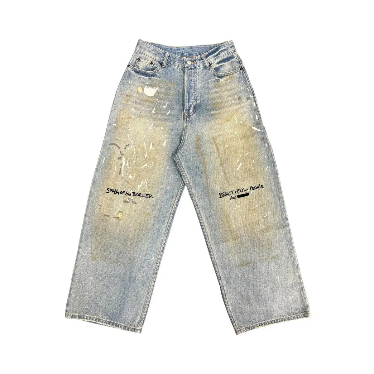 American Vintage Short English Women's Men's Denim Jeans Wang Studio Only Makes Things That Are in the Heart Heavyweight