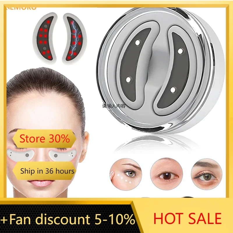 

Eye Care EMS Micro Current Eyes Beauty Device Hot Compress Removes Dark Circles Fine Lines Black Eye Bag Removal Eye Massager