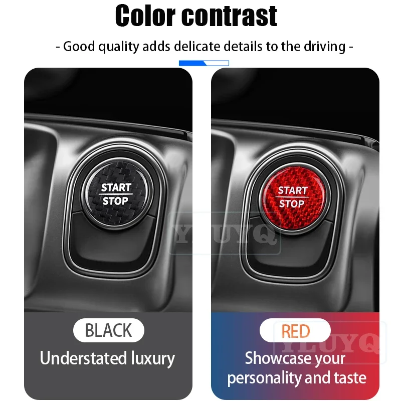 

Наклейка из углеродного волокна для Mercedes-Benz EQA 2025, аксессуары, внутренняя отделка двигателя автомобиля, кнопка запуска и остановки, автомобильные аксессуары