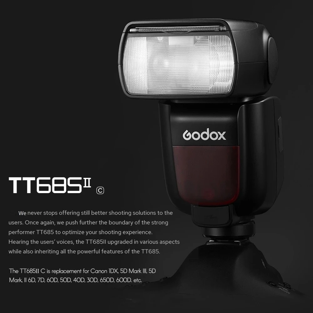 Godox TT685C TTL 685 Flash Camera Speedlite TTL HSS 2.4G Wireless X System For Canon 1DX 5D Mark III 5D Mark II 6D Camera