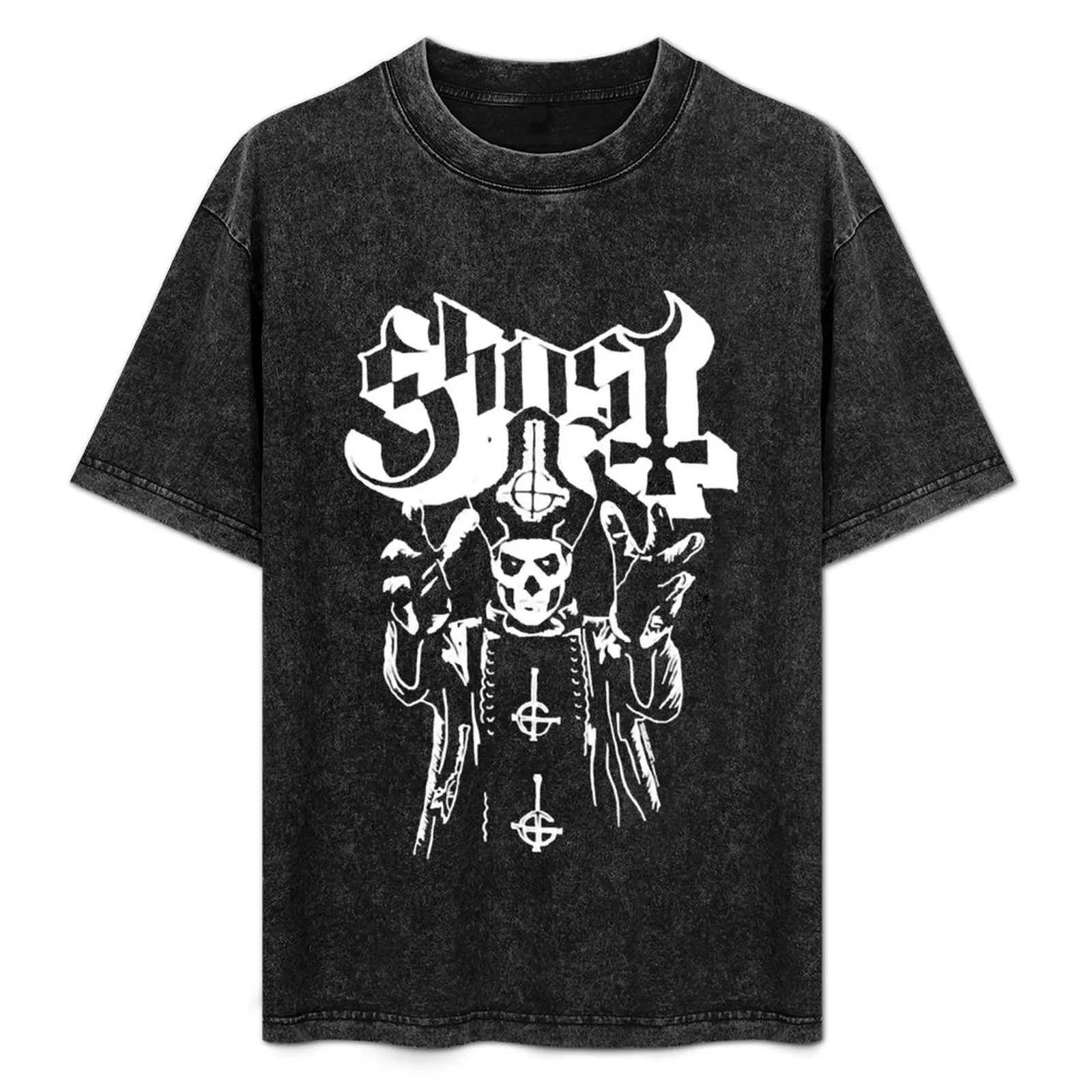 

Ghost B C Hands Up Papa Emeritus Black New Officia T-Shirt All Weather Casual Short Sleeve