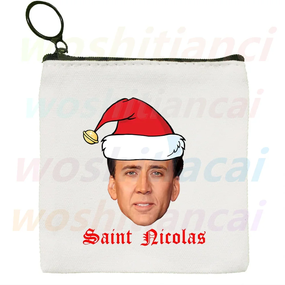 Cage Funny Canvas Coin Purse Coin Purse Collection Canvas Bag Small Wallet Zipper Key Bag Hand Gift