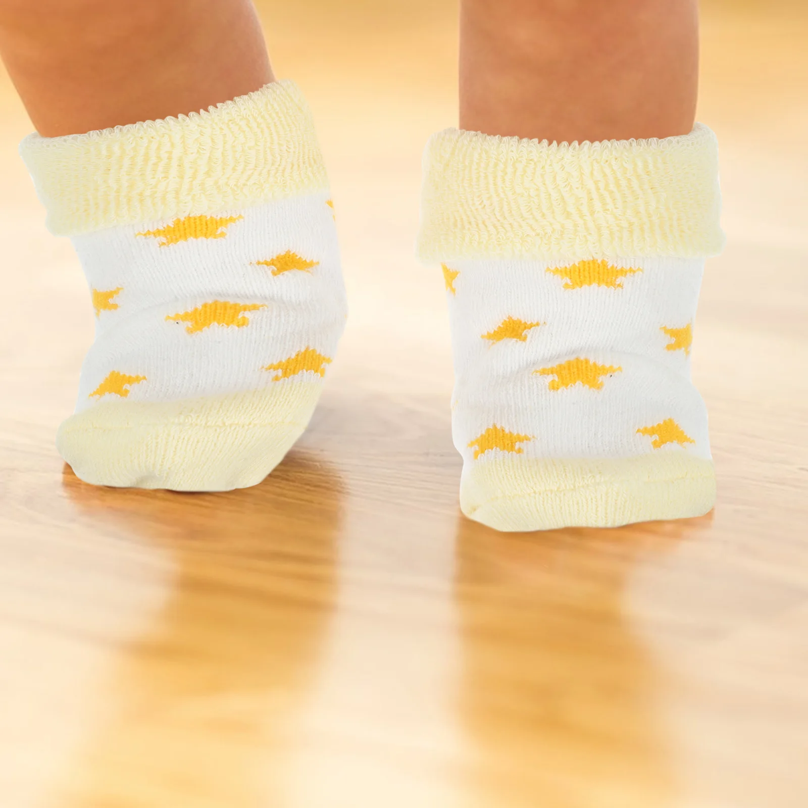 

5 Pairs Warm Baby Socks Newborn Toddler Crew Cotton Grips Winter Cozy Comfortable Safe Skin Friendly Long Cuff Design
