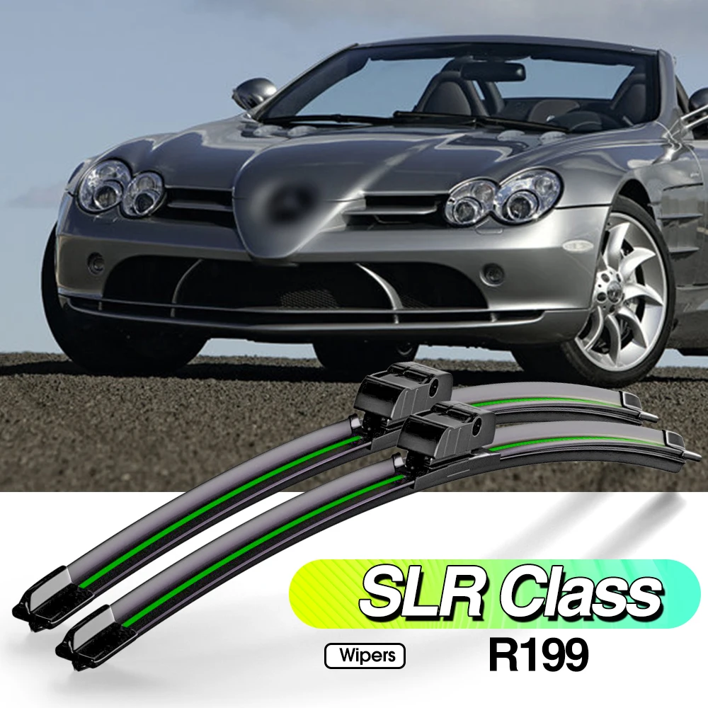 For Mercedes Benz SLR Class R199 2004-2010 2pcs Front Windshield Wiper Blades Windscreen Window Accessories 2005 2006 2008 2009