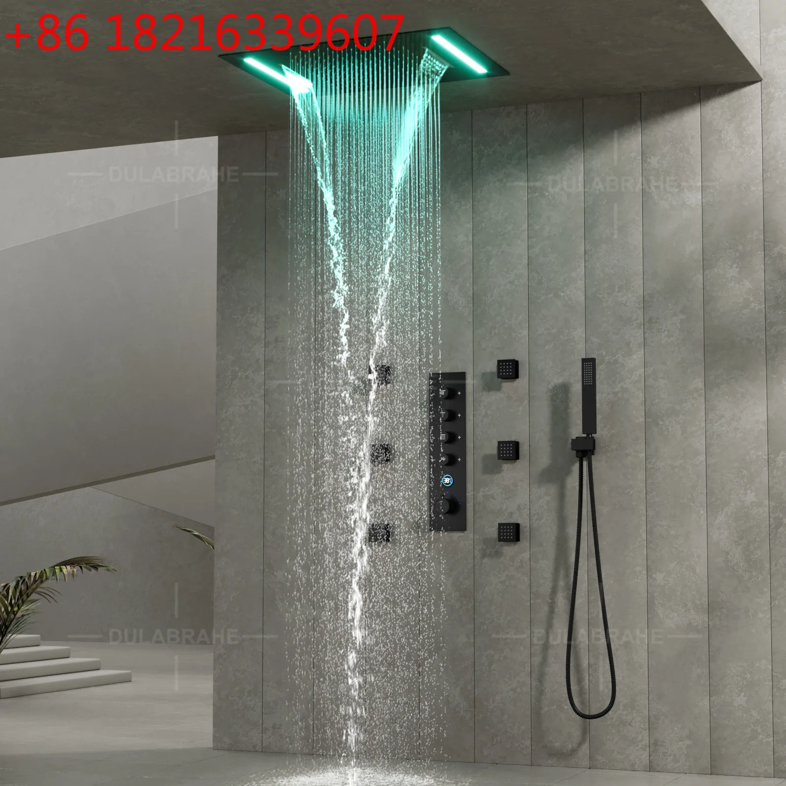 LED500 * 360mm embedded top nozzle constant temperature digital display control valve