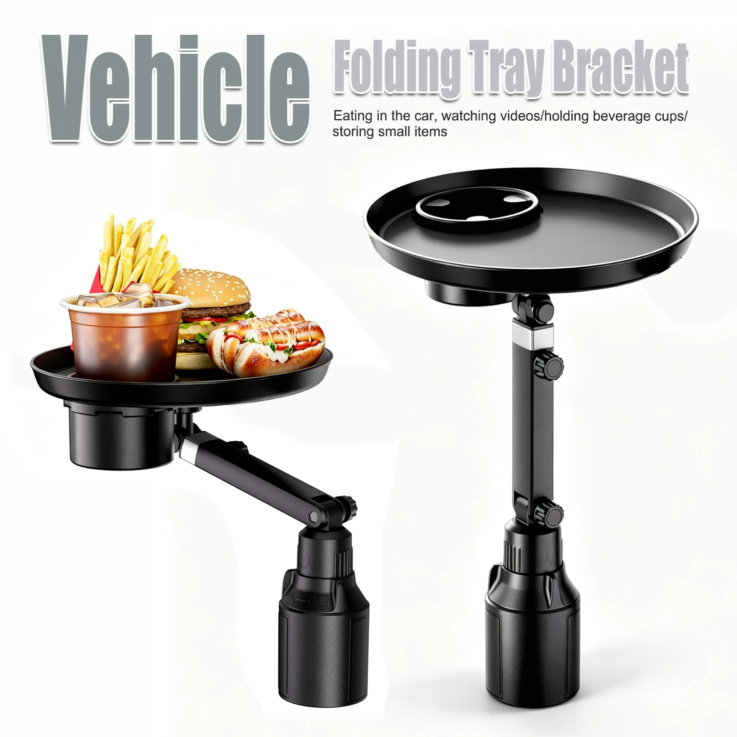 Food Snacks Drinks - Portabicchieri per auto 360 ° Vassoio
