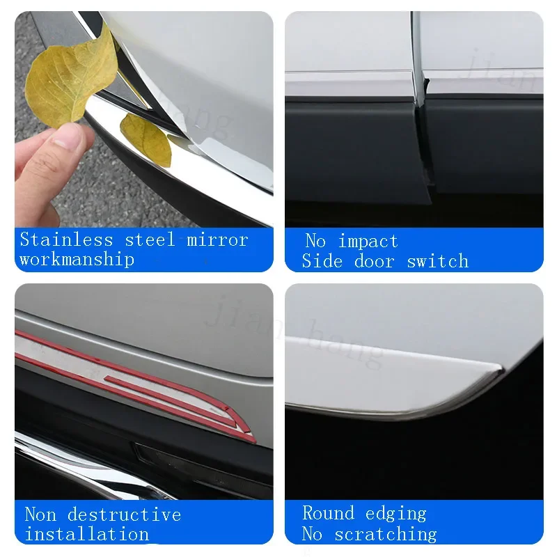 For Toyota HARRIER stainless steel mesh trim body crash strip front corner strip tailgate edging 2022 edition models