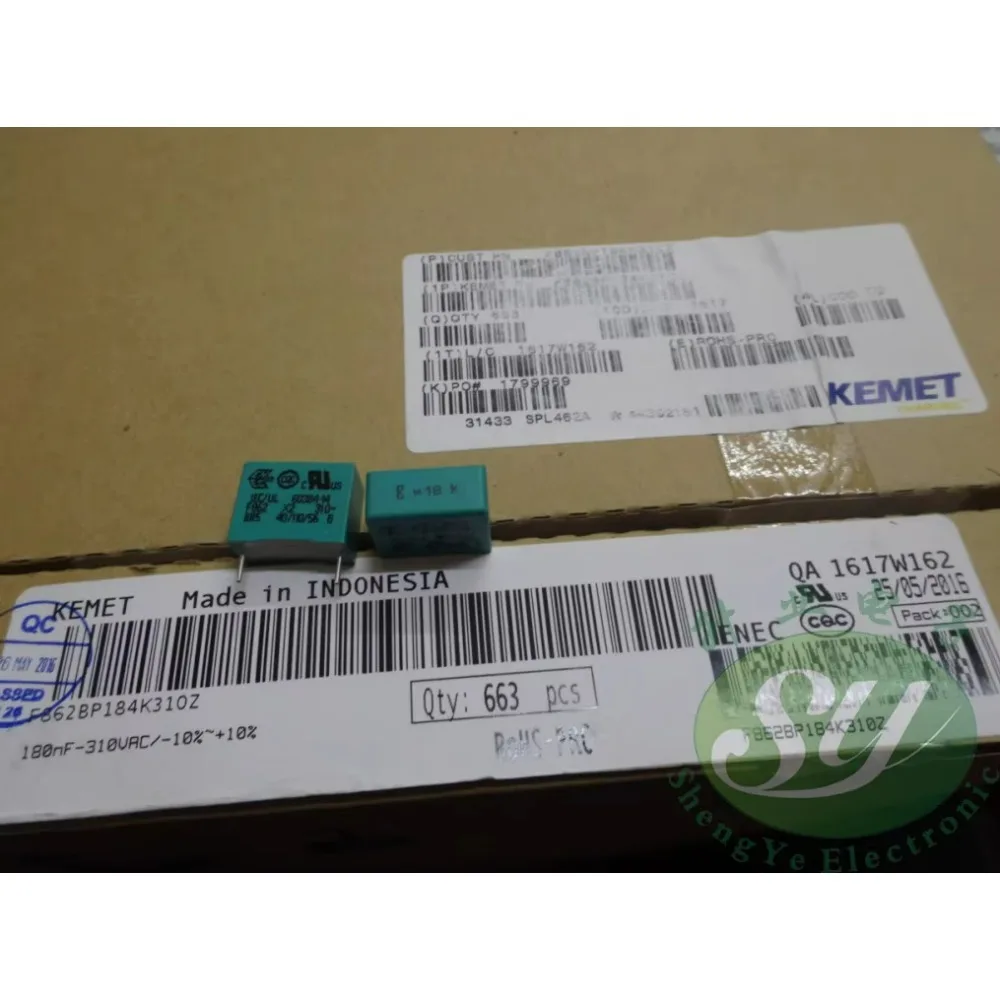 

10PCS F862BP184K310Z 0.18uf/310vAC 180nf u18 184 Brand new 15mm film capacitor