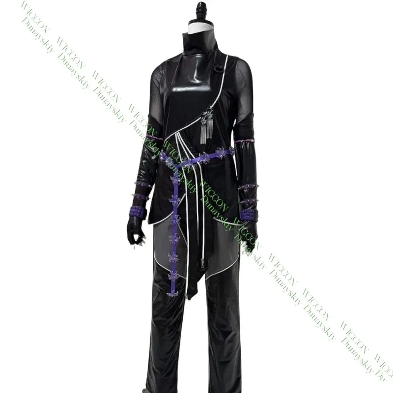 CyKpop Demon Hunters Mira Cosplay disfraz peluca Huntrix cuero Top pantalones traje de rendimiento para mujeres niñas Halloween carnaval