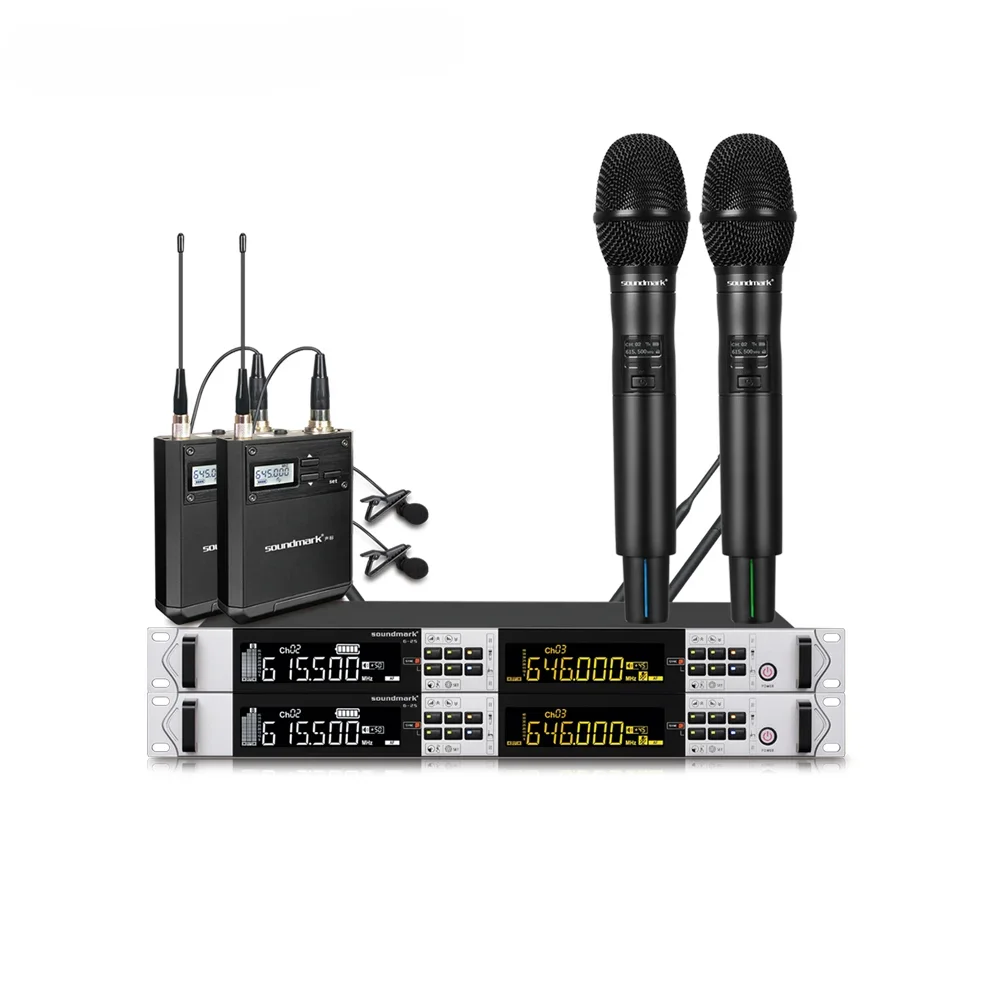 G-25 Two  microphones and two bodypack microphones, switching wireless microphones within 0 seconds