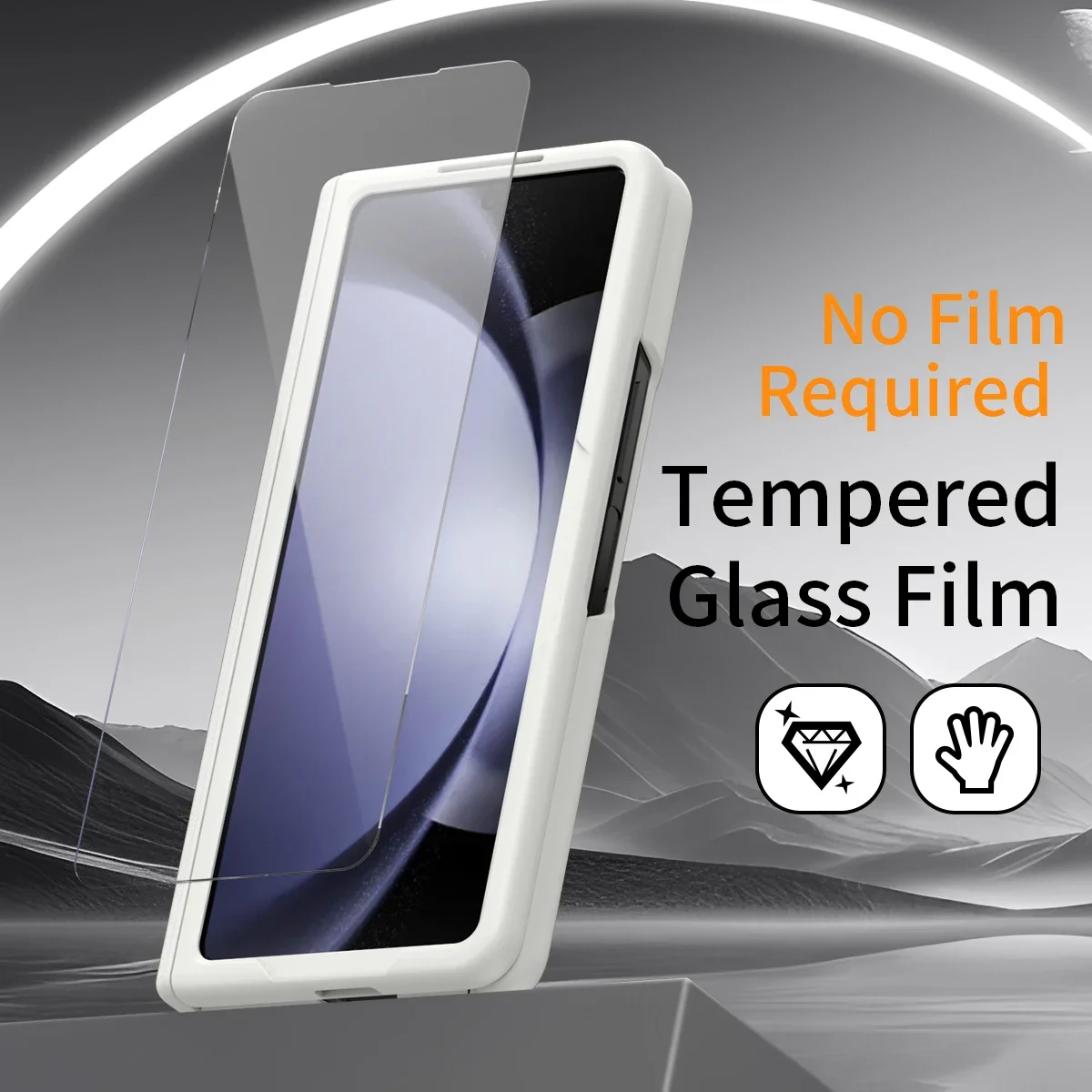 For Samsung Galaxy Z Fold 6 5 4 3 5G Case Luxury Leather Wristband Holder With Tempered Film Folding Hinge Shockproof Hard Cover