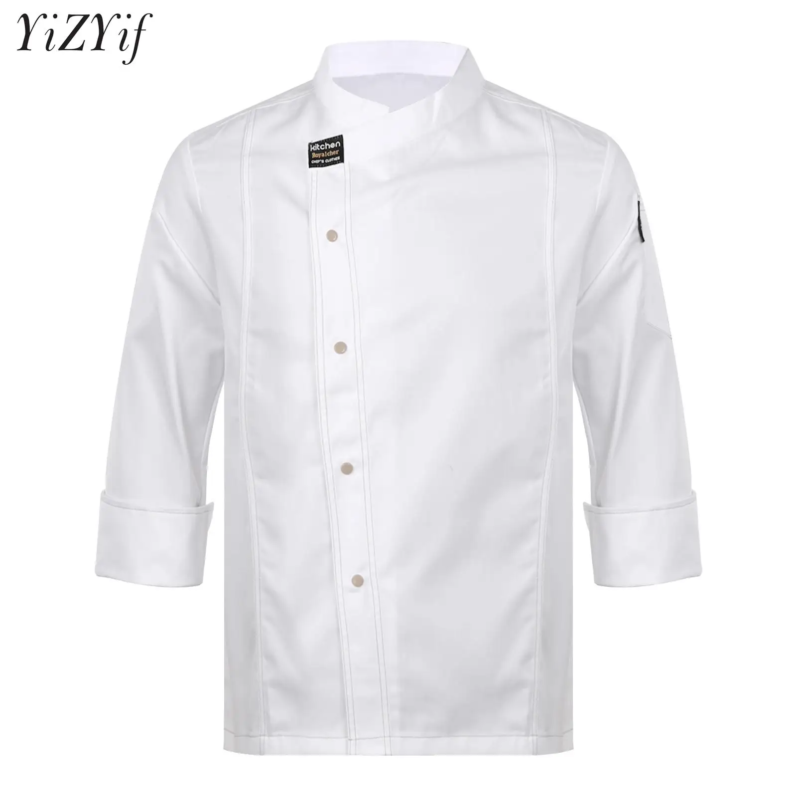 

Men Cake Shop Cafe Pastry Chef Costume French Restaurant Hotel Chef Uniform Kitchen Canteen Cook Work Long/Short Sleeve Jacket