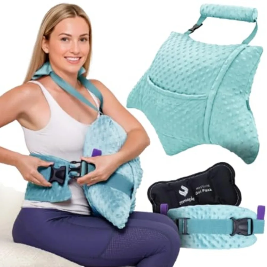 

Recovery Hysterectomy Pillow with Strap, Gel Pack and Lumbar Support Post Abdominal Surgery Must Haves Ideal for C-Section, Lap