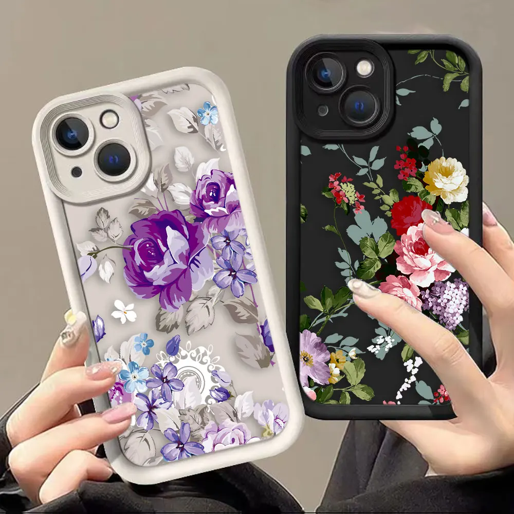 

Pretty Purple Pink Flowers Phone Case For OPPO A3X Z5X A5 A54 A55 A57 A58 A72 A53 A73 A74 A76 A92 A93 A94 FIND X3 X5 X8 F29 Case