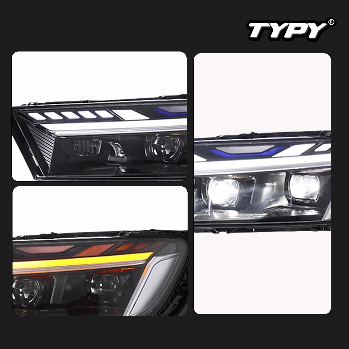

TYPY Новая светодиодная фара, обновленная, модифицированная для Audi Q7 2016-2019, фара с динамическим сигналом, автоаксессуары
