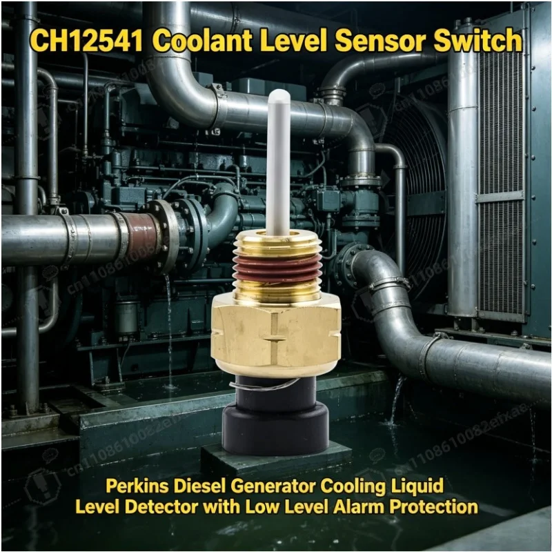 CH12541 Coolant Level Sensor Switch for Perkins Diesel Generator Cooling Liquid Level Detector with Low Level Alarm Protection