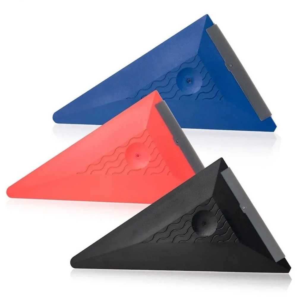Soft Silicone Car Wrap Squeegee Vinyl Triangular Wrapping Tool Carbon Fiber With Rubber Scraper Wrapping Squeegee
