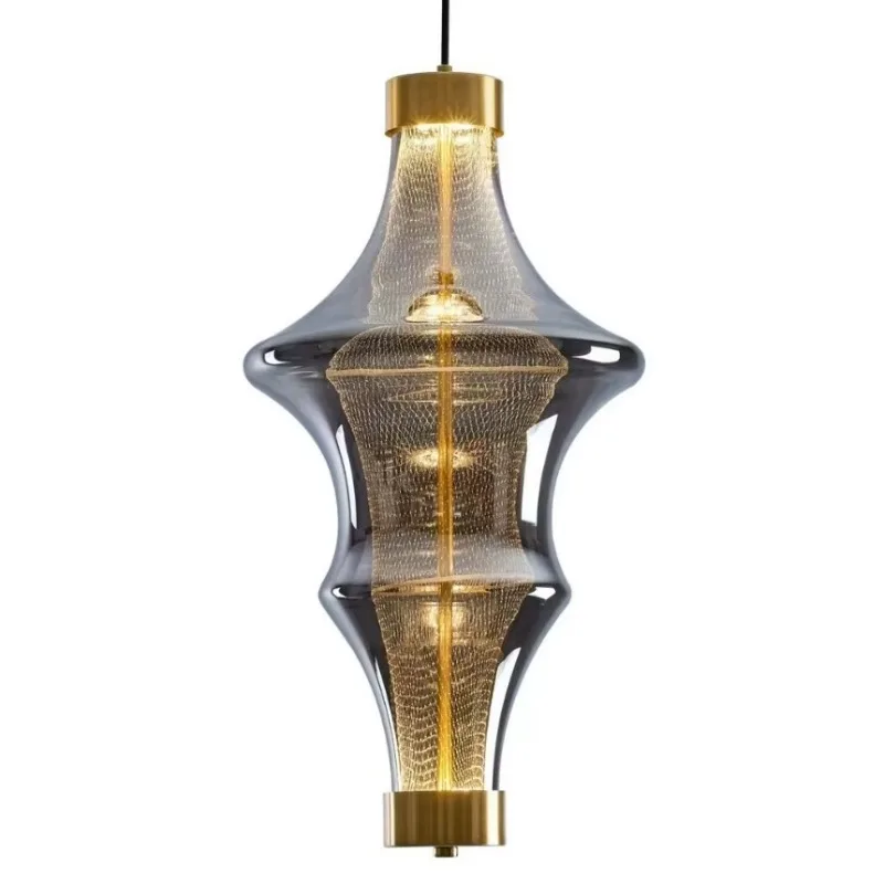 

Nordic minimalist cream glass chandelier bar cafe and designer restaurant luxury art cream style dining chandelier