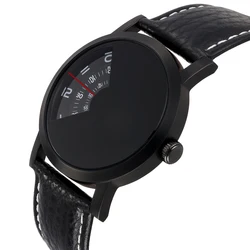 BERNY Men's Watch Personalized Turntable Quartz Watches for Men Black Dial Stainless Steel Case Business Sports Wristwatches