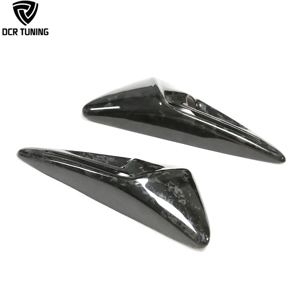 Forged Carbon Fiber Full Cover Side View Camera for Tesla Model Y S X Model 3 Turn Signal Overlays Exterior Fender Trim