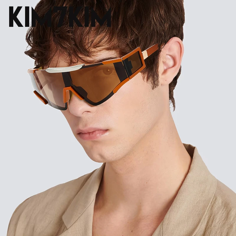 Oversized One Pieces Punk Sunglasses Women 2000's Windproof Y2k Sports Goggles Men Fashion Luxury Brand Mask Sun Glasses Unisex