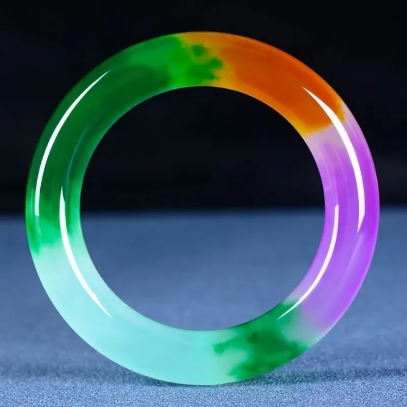 

Круглый браслет с высоким ледяным жиром, женские кварцевые ювелирные изделия в стиле рок, нефритовый браслет